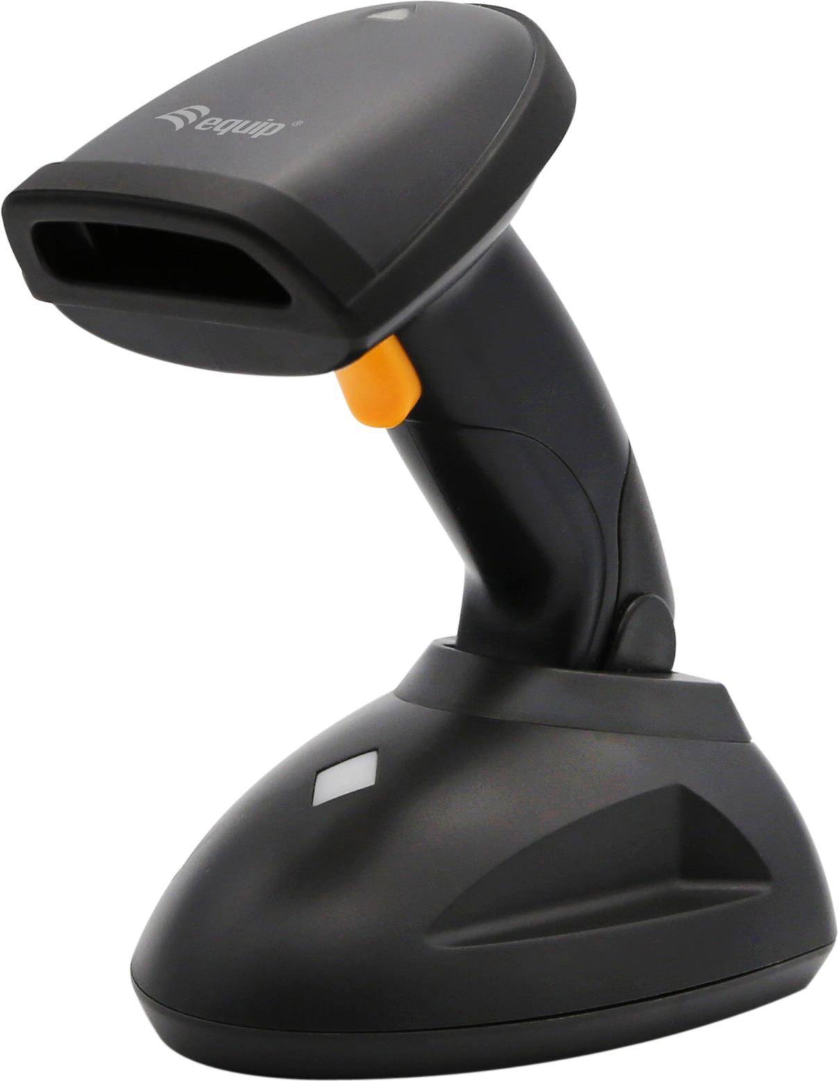 Equip 2D-Barcodescanner Laser Wireless/433MHz+Halter schwarz Multimedia-Technik Barcodescanner