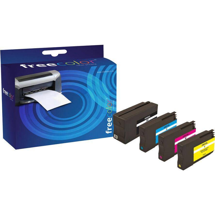 Freecolor Patrone HP 950XL/951XL Multipack BK/C/M/Y remanufactured Multimedia-Technik Patronen HP