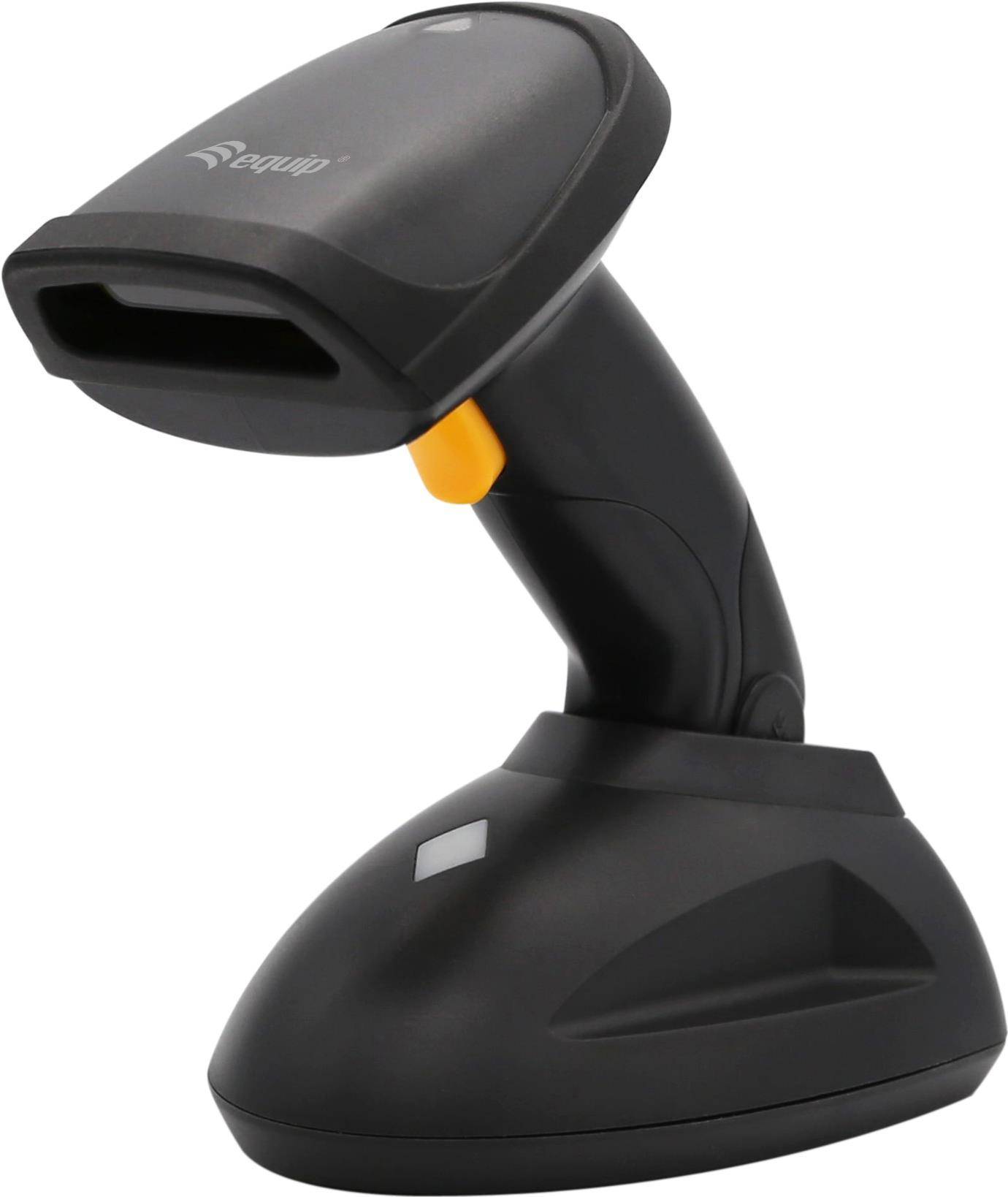 Equip 1D-Barcodescanner Laser Wireless/433MHz+Halter schwarz Multimedia-Technik Barcodescanner