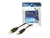 MediaRange USB Anschlusskabel A -> B St/St 1.80m sw Blister Multimedia-Technik USB-Kabel