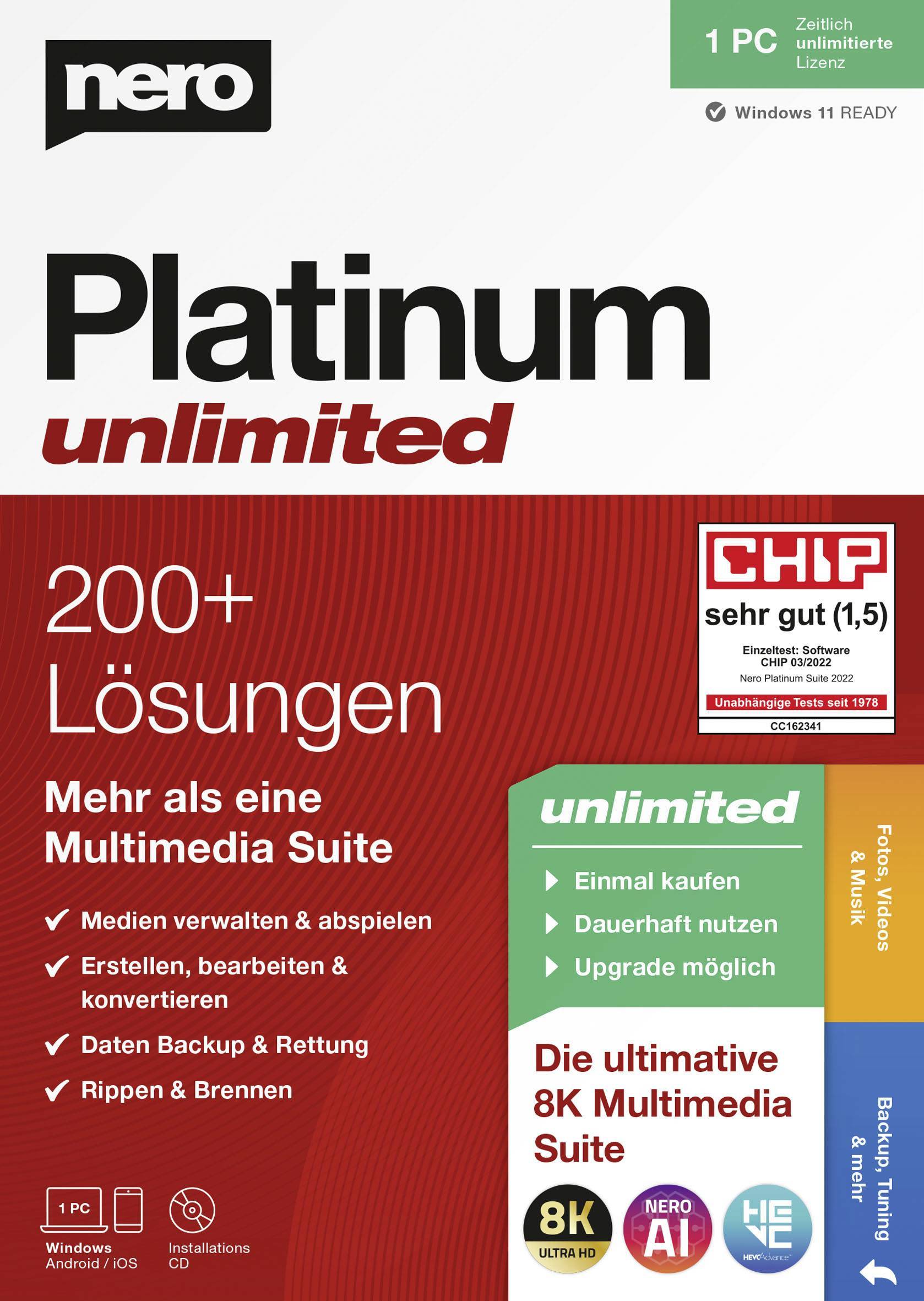 Nero Platinum Unlimited Multimedia-Technik Software