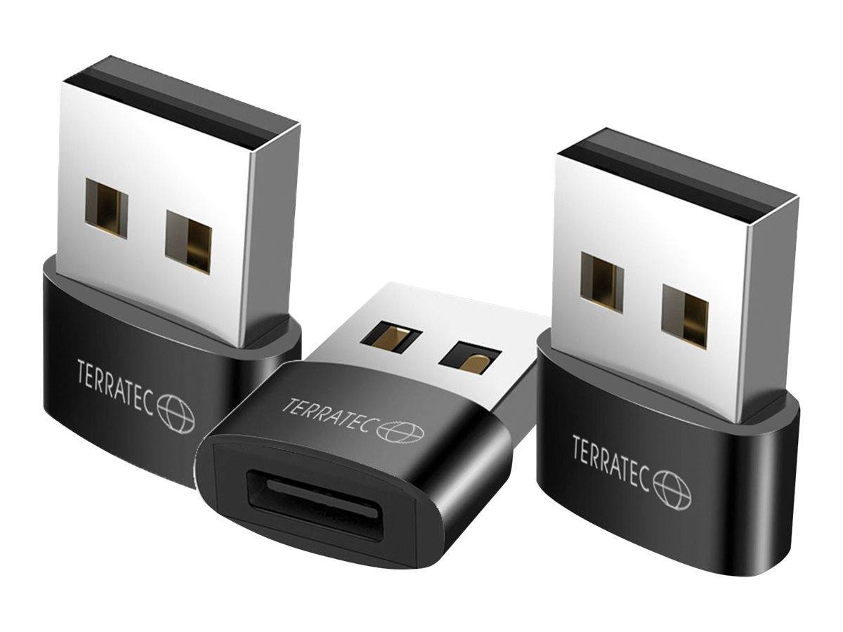 TERRATEC Adapter Connect C20 Set USB-A -> USB-C (3 Stück) / Konverter USB