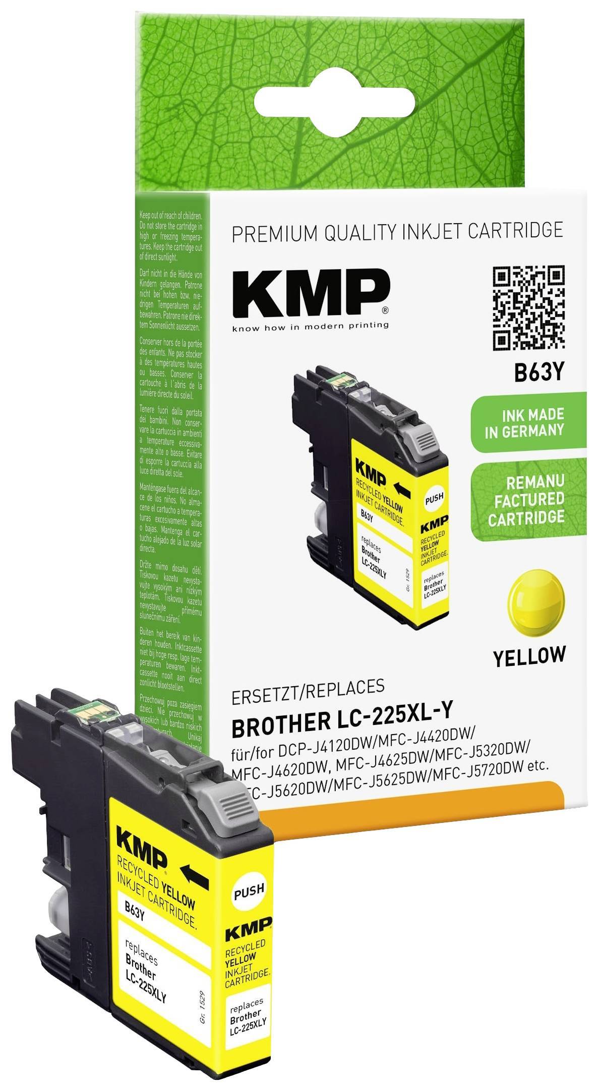 KMP Patrone Brother LC-225XLY 1200 S. yellow remanufactured Multimedia-Technik Patronen
