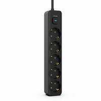 INCA Steckdosenleiste IPW-44SY 5fach, LED Anz. Black 1,5m Multimedia-Technik Steckdosenleisten