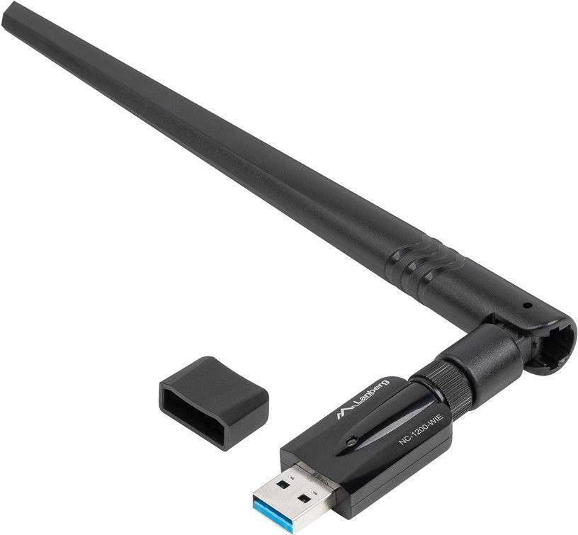LANBERG USB drahtl.Netzwerkk. AC1200 DB 1x int. 1x ext. Ant. Multimedia-Technik Netzwerkkarten