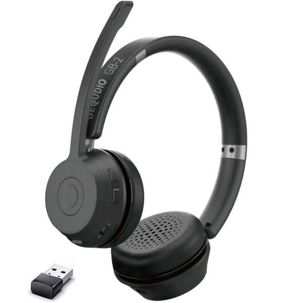 GEQUDIO Schnurlos Bluetooth Headset GB-2 (mit USB-Adapter) Eingabe / Ausgabe Kopfhörer & Headsets