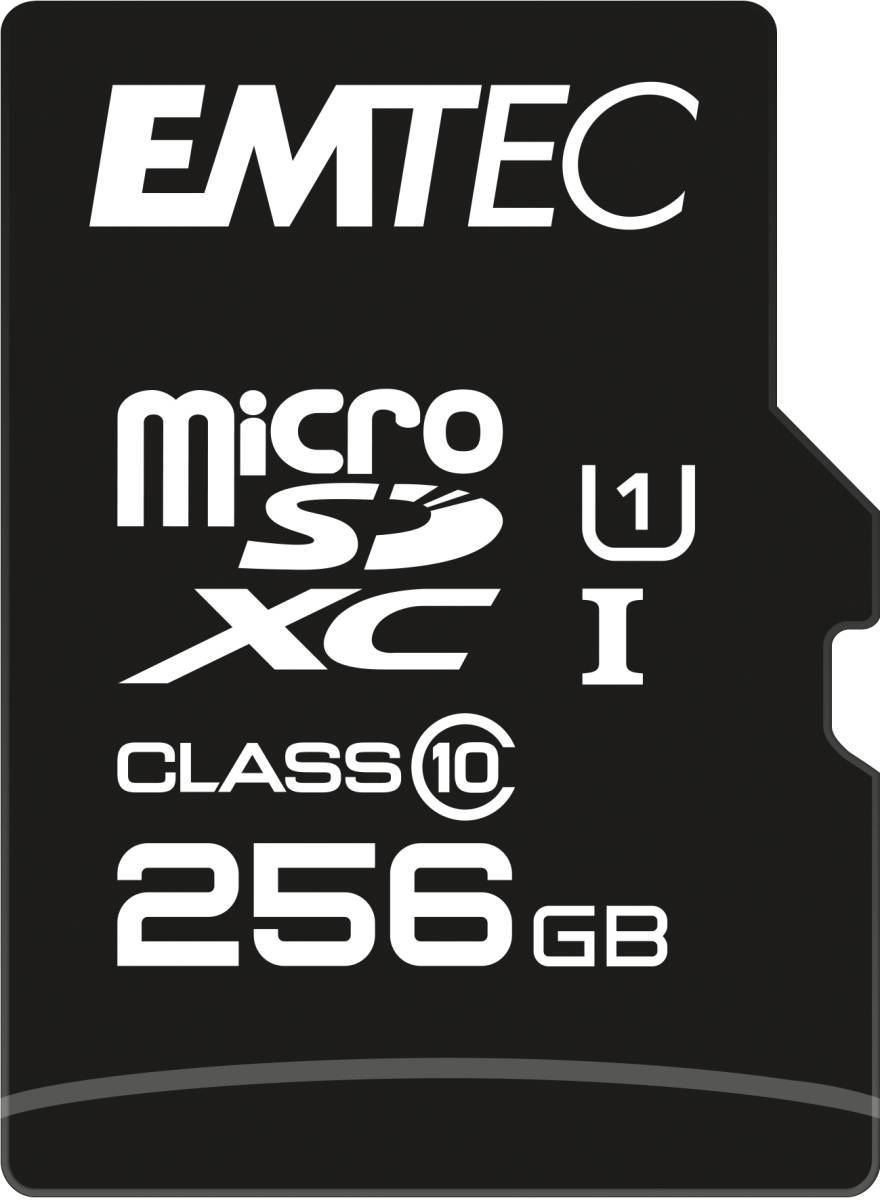 Emtec mSD 256GB UHS-I U1 EliteGold + Adapter Multimedia-Technik Micro SD Karten