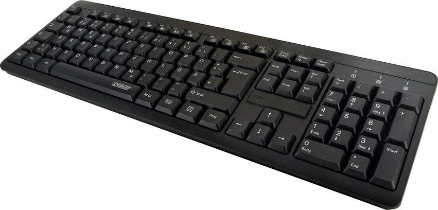 Schwaiger Tastatur kabellos USB 2.0A Schwarz Eingabe / Ausgabe Mäuse & Tastaturen