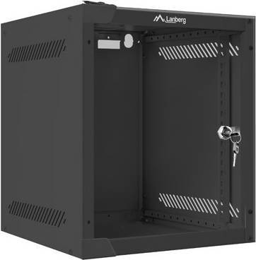 LANBERG 10 6U 280x310 Wandgehäuse Glastür (FlatPack) sw Multimedia-Technik 10 Gehäuse und