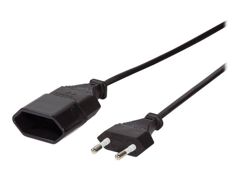 Logilink Netzkabel Euro CEE 7/16 Stecker zu Dose, 1m schwarz Multimedia-Technik Adapter