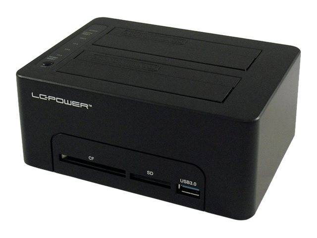 LC-Power Dockingstation USB 3.0 2-Bay 2,5/3,5HDD/SSD + Hub Multimedia-Technik