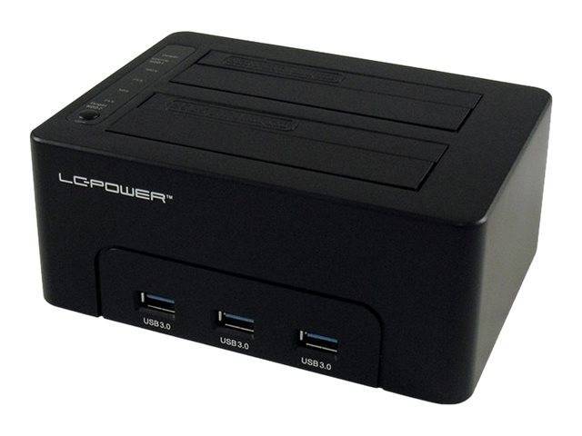 LC-Power Dockingstation USB 3.0 2-Bay 2,5/3,5HDD/SSD+3xHub Multimedia-Technik