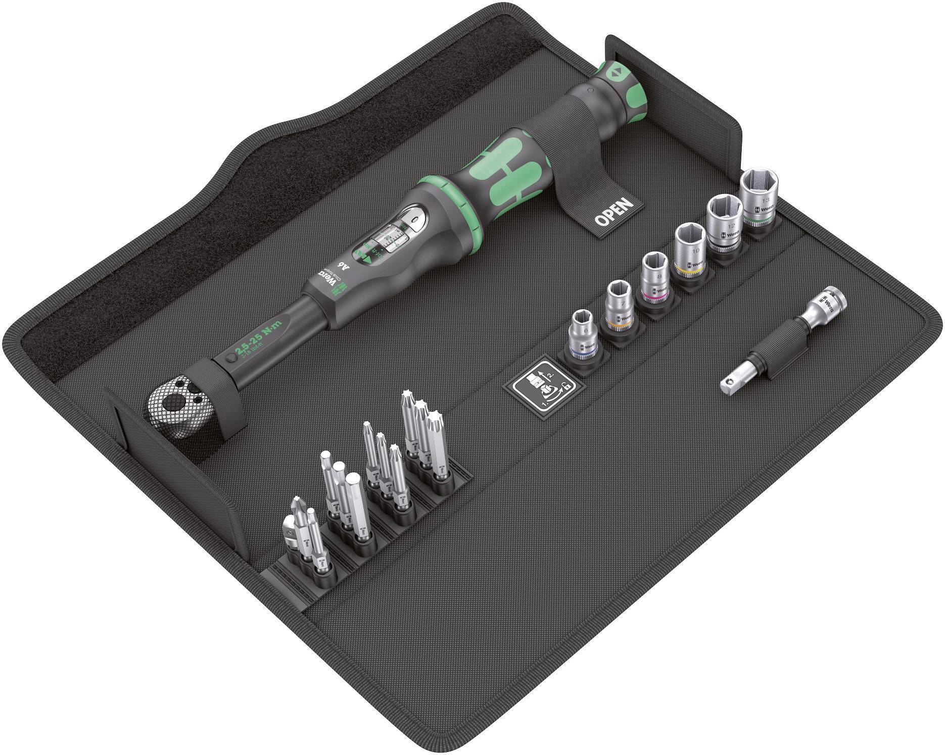 Wera Click-Torque A 6 Set 1,Drehmomentschlüs. 2,5-25Nm 20tlg Multimedia-Technik Werkzeug
