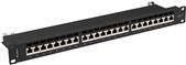 LANBERG 19 Patchpanel 1U 24-Port CAT.7 FTP geschirmt sw Multimedia-Technik