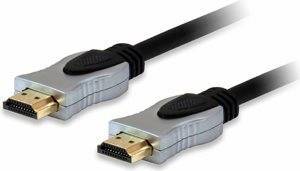 Equip HDMI HS Ethernet 2.0 18Gb Alu. 4K/60Hz 5.00m schwarz Polybeutel Multimedia-Technik HDMI-Kabel