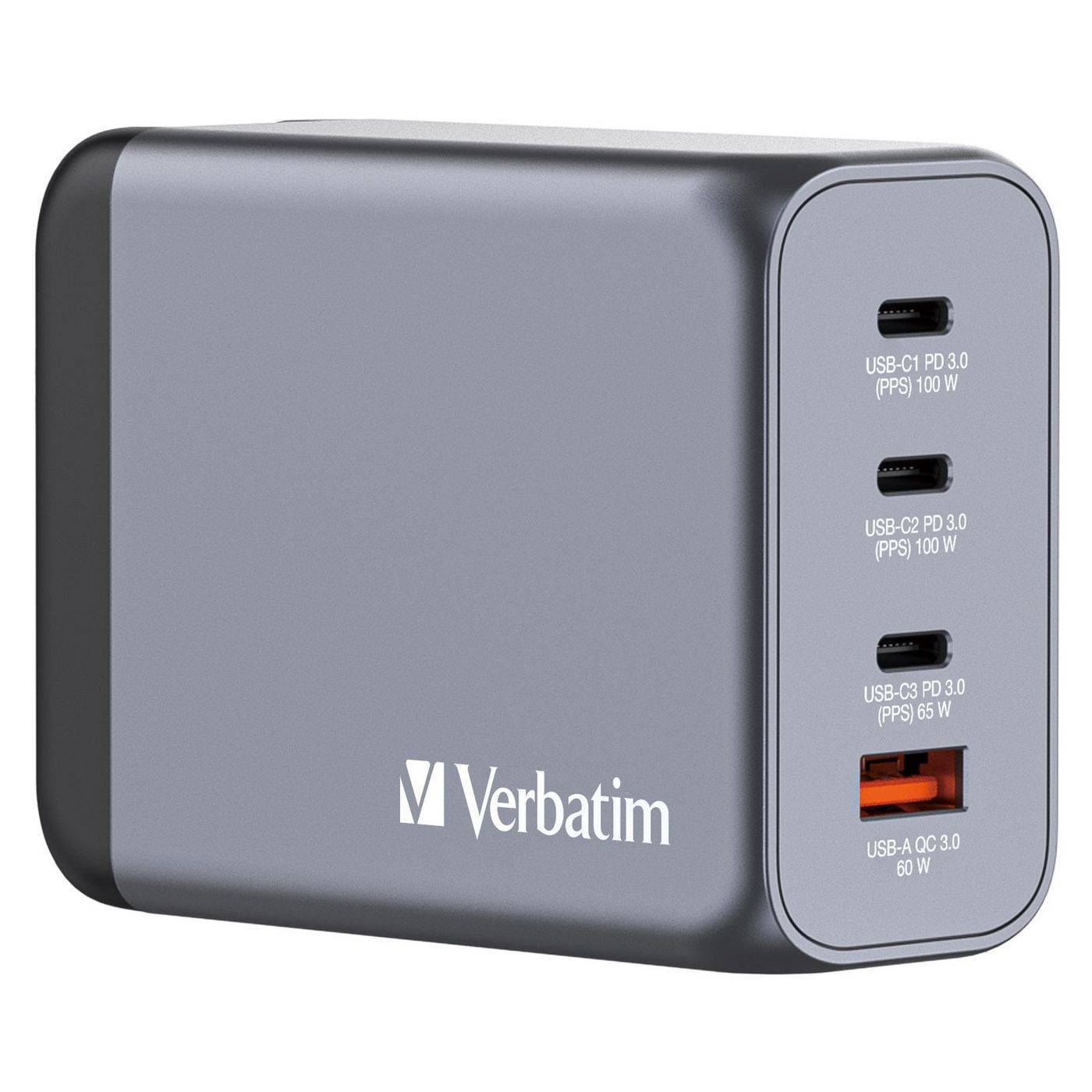 Verbatim GNC-200 GaN Charger 4 Port 200W USB A/C (EU/UK/US Multimedia-Technik Ladegerät