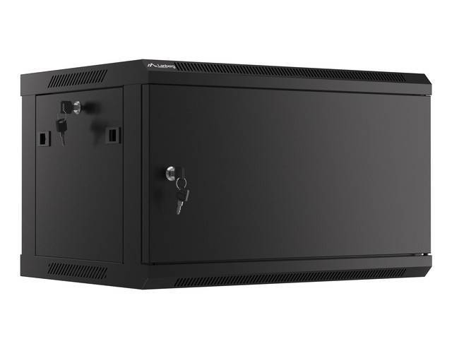 LANBERG 19 6U 600x450 Wandgehäuse Metalltür (FlatPack) sw Multimedia-Technik 19