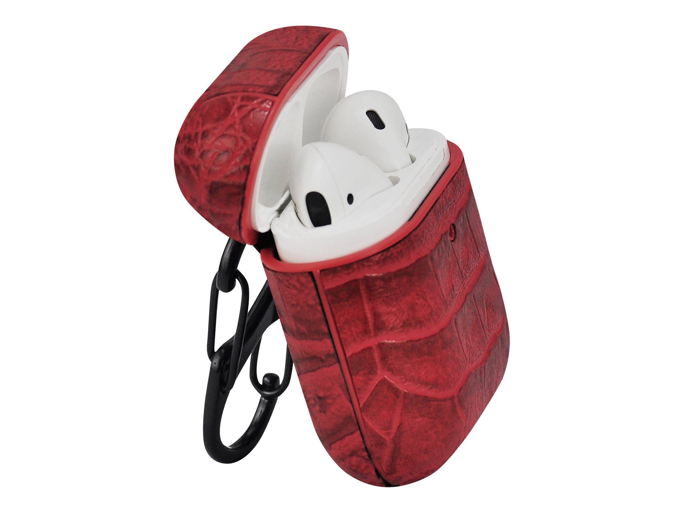 TERRATEC AirPods Case AirBox Crocodile Pattern Red Multimedia-Technik Apple Zubehör