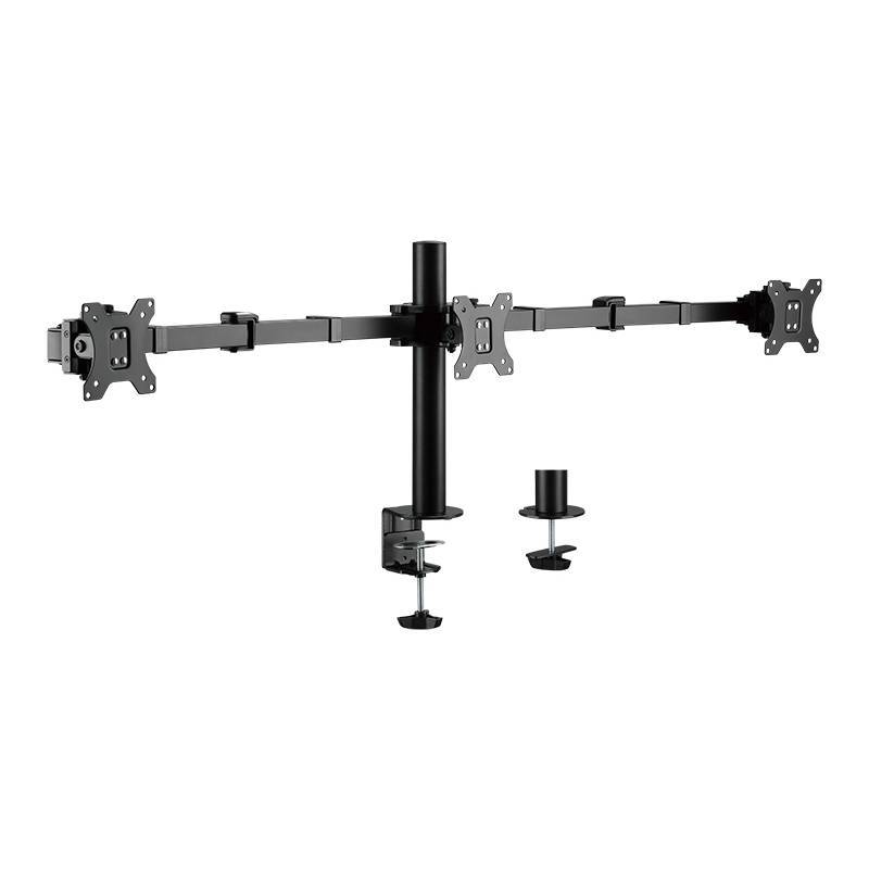 Logilink Monitorhalterung 3-fach, 17-27 Armlänge verstellb. Multimedia-Technik Tischhalter für