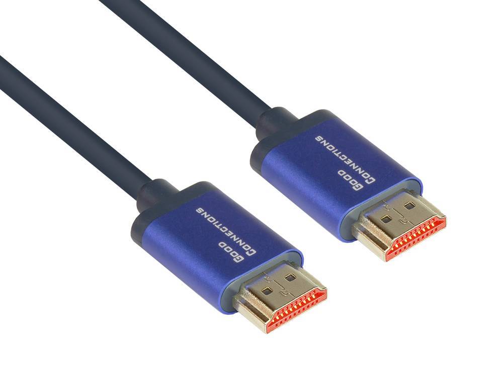 Good Connections HDMI 2.1 Kabel SmartFLEX blau 2m Multimedia-Technik HDMI-Kabel