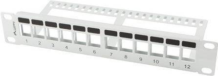 LANBERG 10 Patchpanel Blank 1U 12-Port Keystone Organizer g Multimedia-Technik
