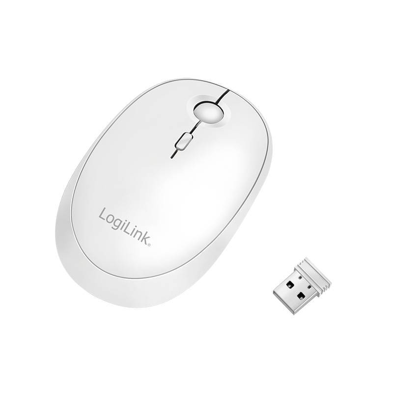 Logilink Maus Funk & Bluetooth,2.4GHz,800/1200/1600dpi,weiß Eingabe / Ausgabe Mäuse & Tastaturen