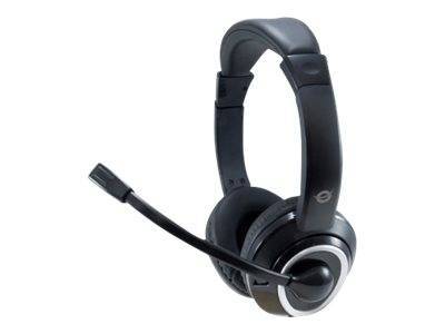 CONCEPTRONIC Headset Stereo AUX/Mikro/Bedien. 2.00m sw Eingabe / Ausgabe Kopfhörer & Headsets