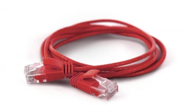 Wantec Patchkabel UTP CAT6a d=2,8mm 2,00m rot Kabel RJ45 Cat.6