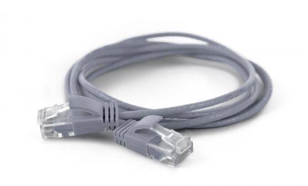 Wantec Patchkabel UTP CAT6a d=2,8mm 0,50m grau Kabel RJ45 Cat.6