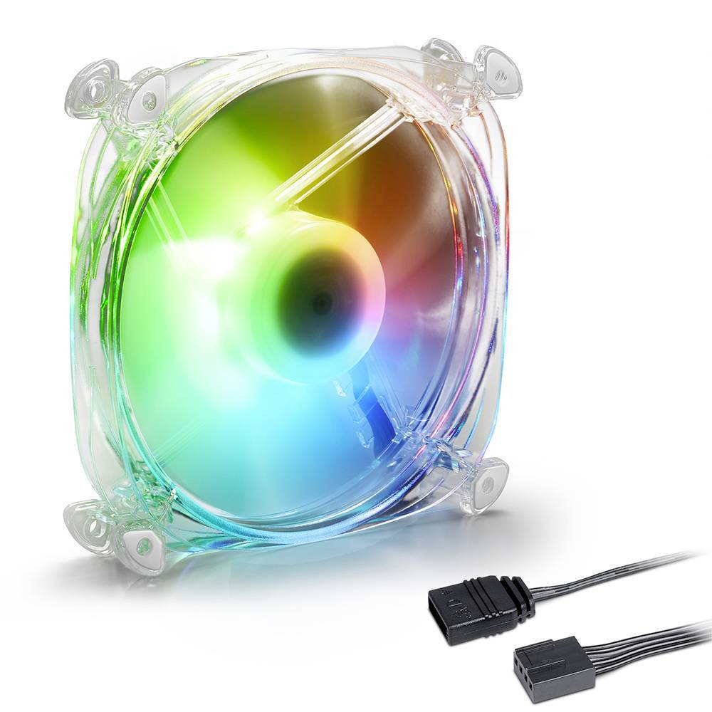 Sharkoon Lüfter 120*120*25 SHARK Disc PWM RGB klar Multimedia-Technik Sonstiges Zubehör und