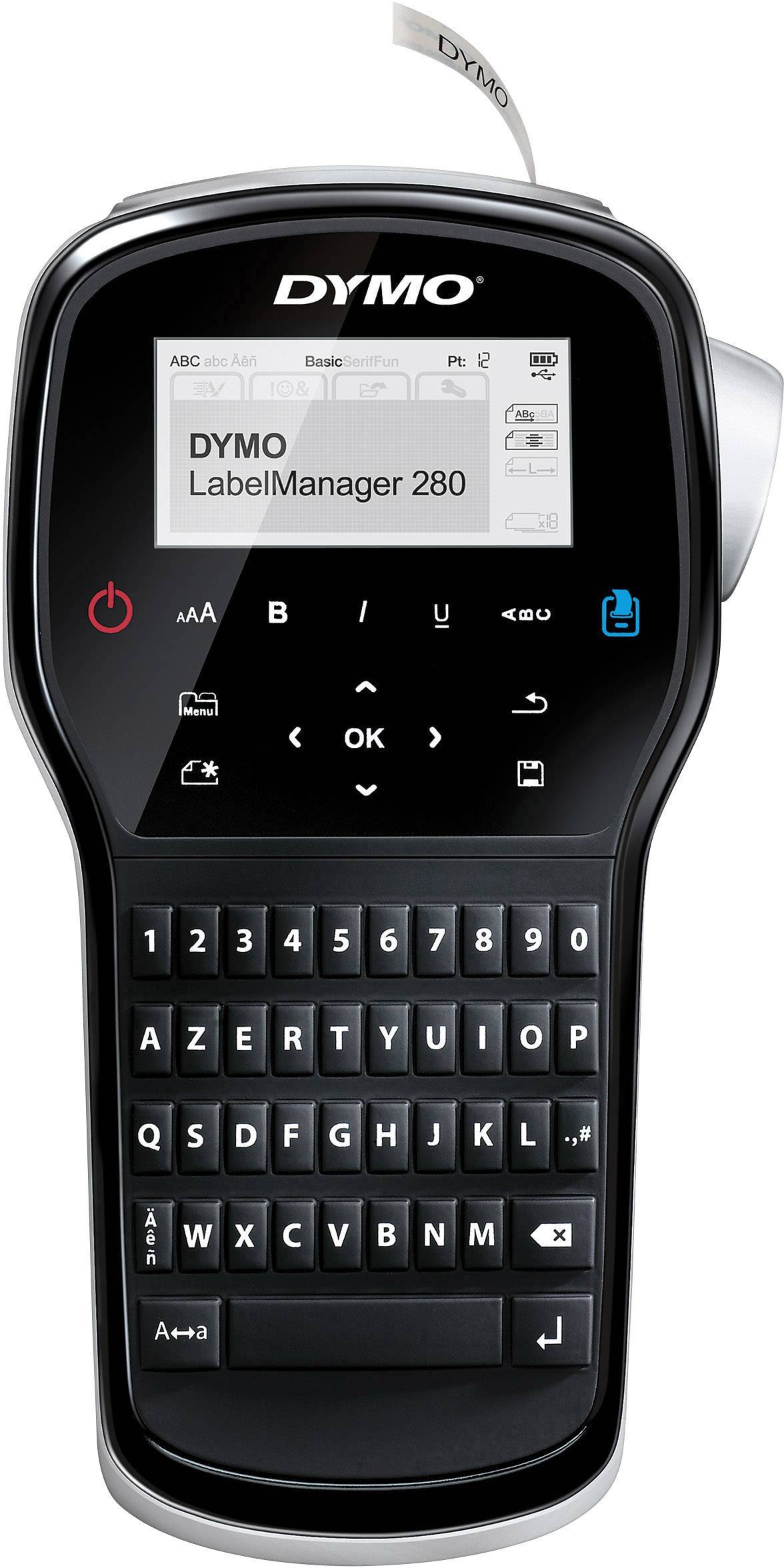 DYMO LabelManager 280 6/9/12 mm D1-Bänder AZERTY Multimedia-Technik Etikettendrucker