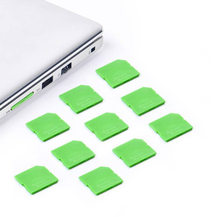SmartKeeper Mini SD Port Blocker grün 10 Stk. Multimedia-Technik Sicherungssysteme