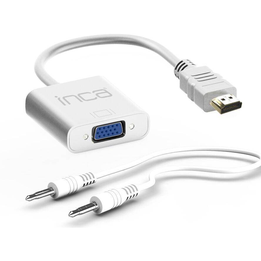 INCA Adapter HDMI->VGA +3.5mm AUX St/Bu FHD@ 60Hz 0.20m ws Multimedia-Technik HDMI-Adapter