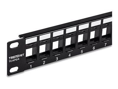 TRENDnet Patchpanel 24 port Blank Cat6 1U 19 rackmount Multimedia-Technik Netzwerkzubehör