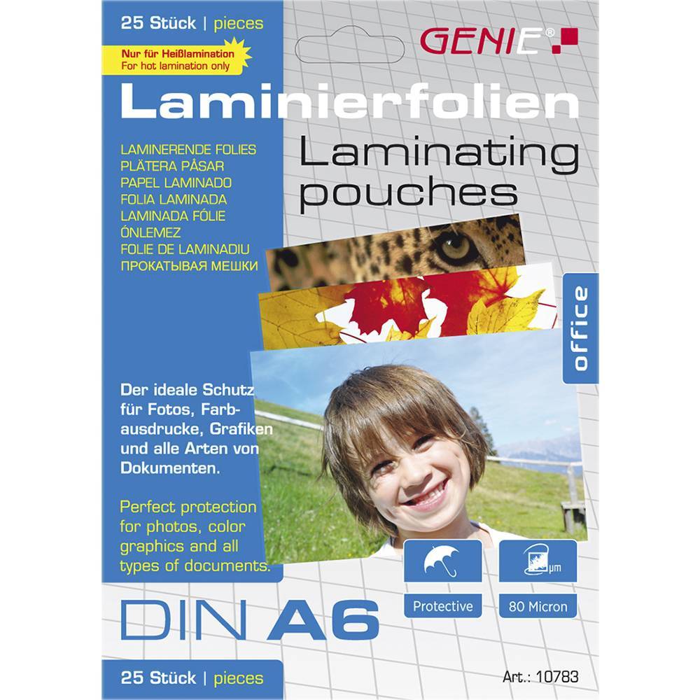 GENIE Laminiertaschen 25 A6 - Folien Multimedia-Technik Laminierfolien