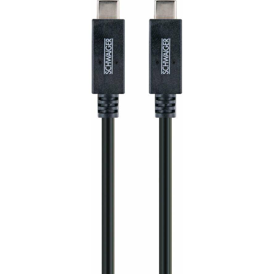 Schwaiger USB-Kabel 3.1 St. C->3.1 TypC 1,00m schwarz Multimedia-Technik