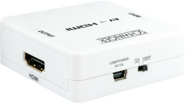 Schwaiger AV auf HDMI Konverter 1920 x 1080 Pixel Full HD Multimedia-Technik HDMI-Adapter