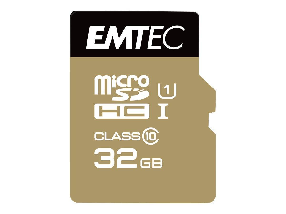Emtec mSD 32GB UHS-I U1 EliteGold + Adapter Multimedia-Technik Micro SD Karten