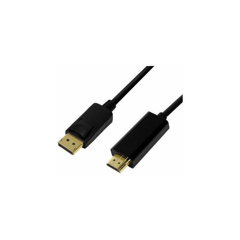 Logilink DisplayPort-Kabel DP 1.2 zu HDMI 1.4 3m black Multimedia-Technik Displayport-Kabel