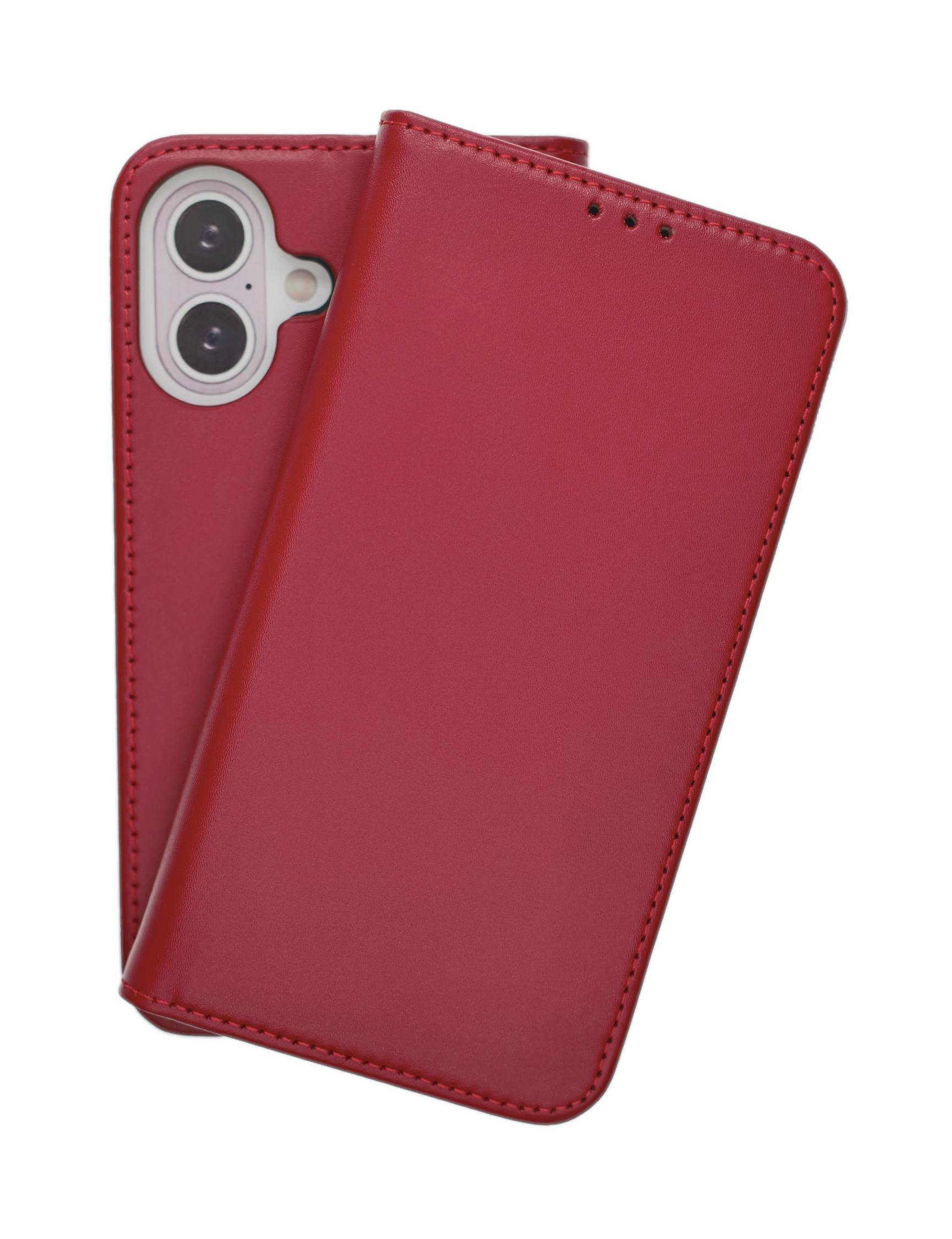 JAMCOVER Echt Leder Bookcase für Apple iPhone 16 Plus - Handytasche mit Kartenfach und Standfunktion