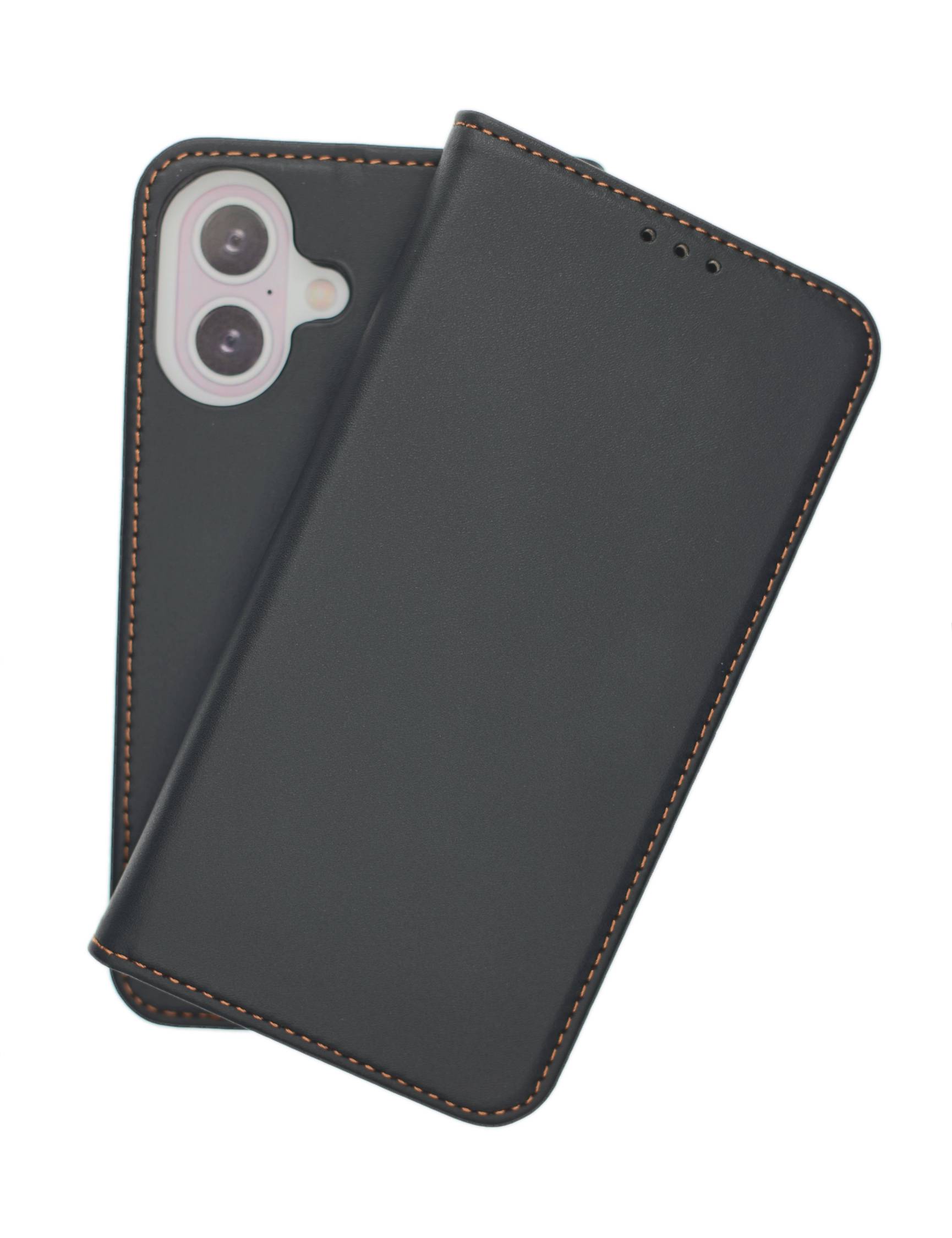 JAMCOVER Echt Leder Bookcase für Apple iPhone 16 Plus - Handytasche mit Kartenfach und Standfunktion