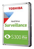 Toshiba S300 Pro Überwachungs-Festplatte auf einem Produktetikett dargestellt