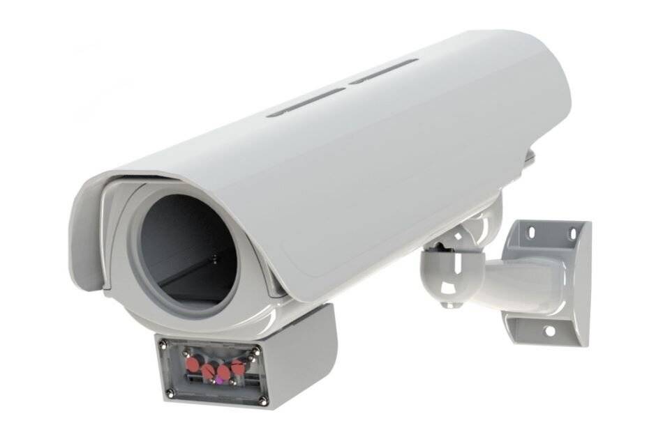 CRONO CLP871+ST+IR PoE, Wetterschutzgehäuse aus Aluminium, inklusive IR-Beleuchtung PoE, Wandhalterung inklusive, IP66