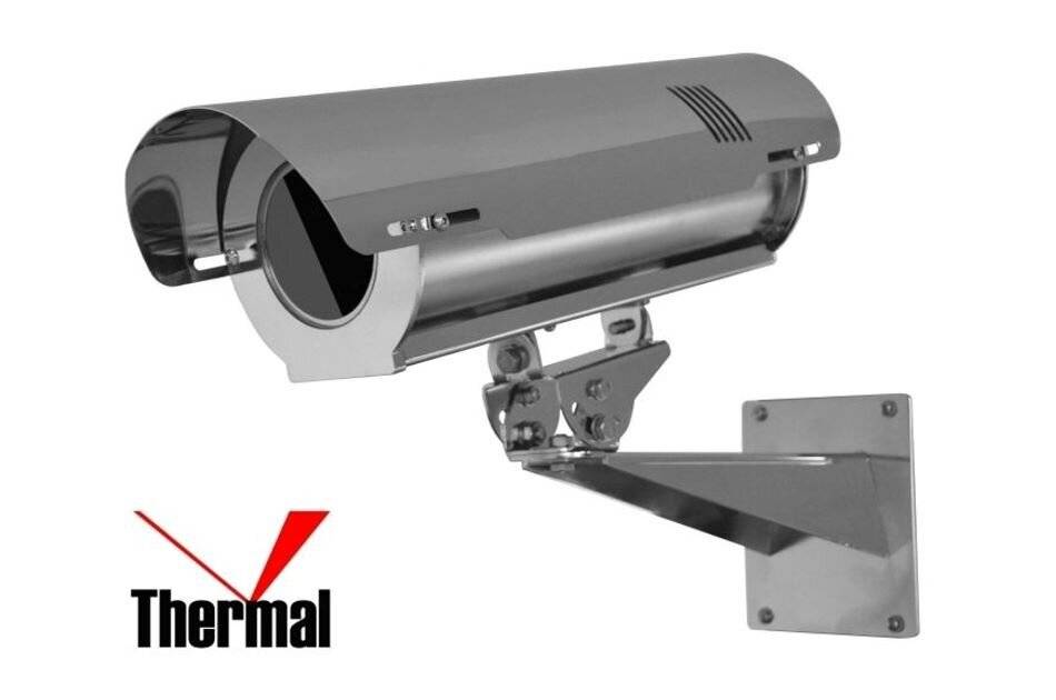 Global Proof KIT CSX845POE -Thermal-, Wetterschutzgehäuse aus Edelstahl, PoE, mit Thermalglas Ø 35mm, 280mm Nutzlänge