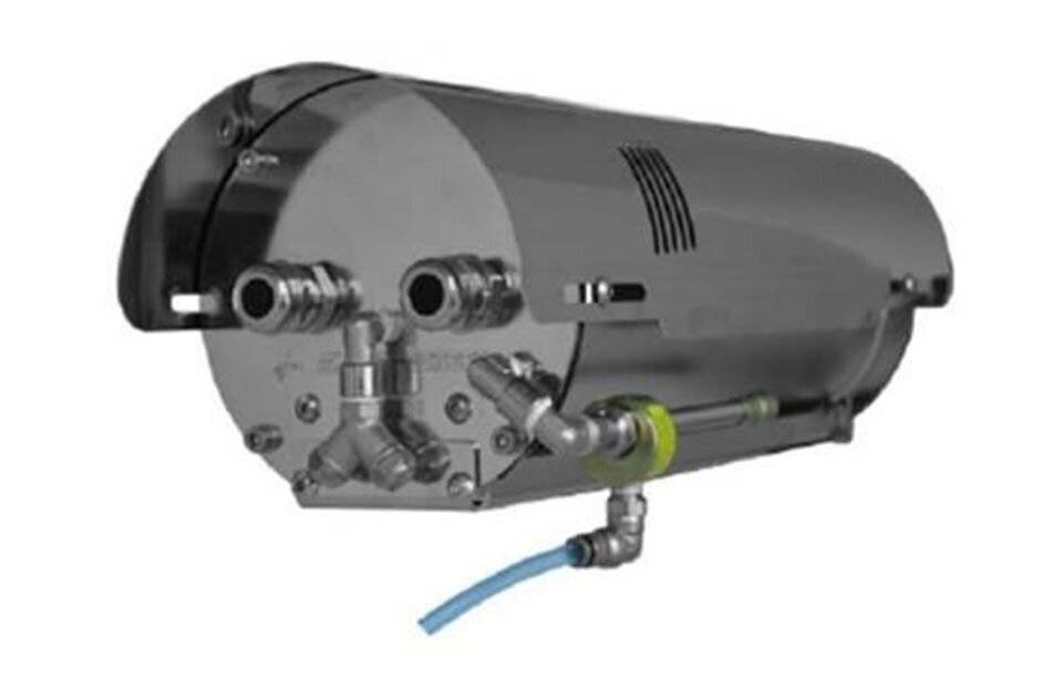 KIT CSX814/280+TC+ST -230-, Wetterschutzgehäuse aus Edelstahl, inklusive Sonnendach, IP67, Druckluftkühlsystem, Halteru