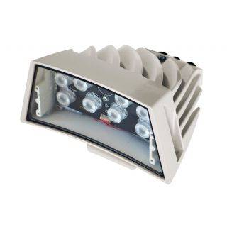 Kompakte rechteckige LED-Leuchte mit gewölbter transparenter Linse und mehreren sichtbaren Dioden in einem beigefarbenen Gehäuse.