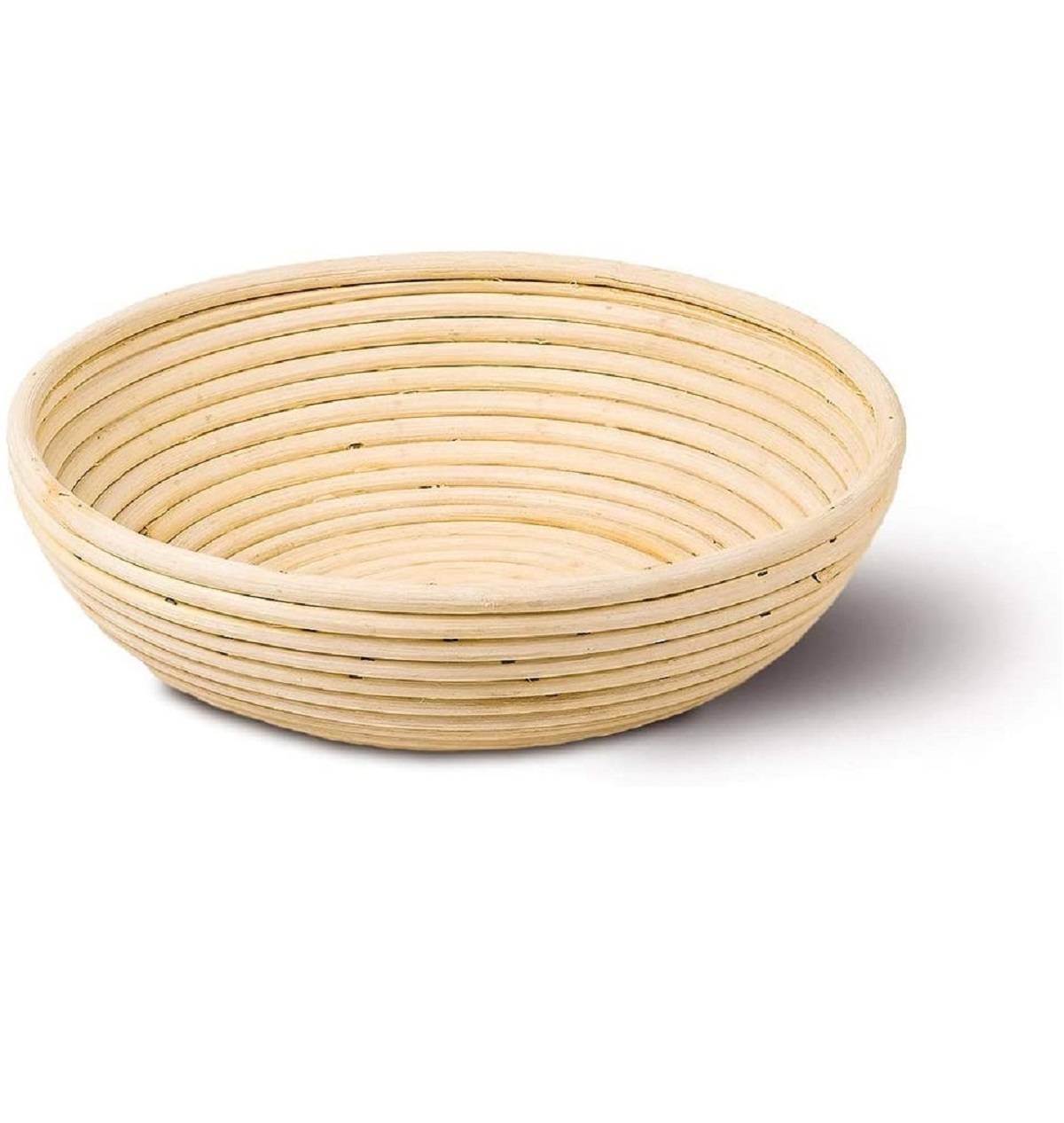 Neustanlo | Gärkörbchen | aus Peddigrohr gefertigt | ideal für Brote bis 3,5 kg | Durchmesser: 32 cm | fördert gleichmäßiges Gären und Backen