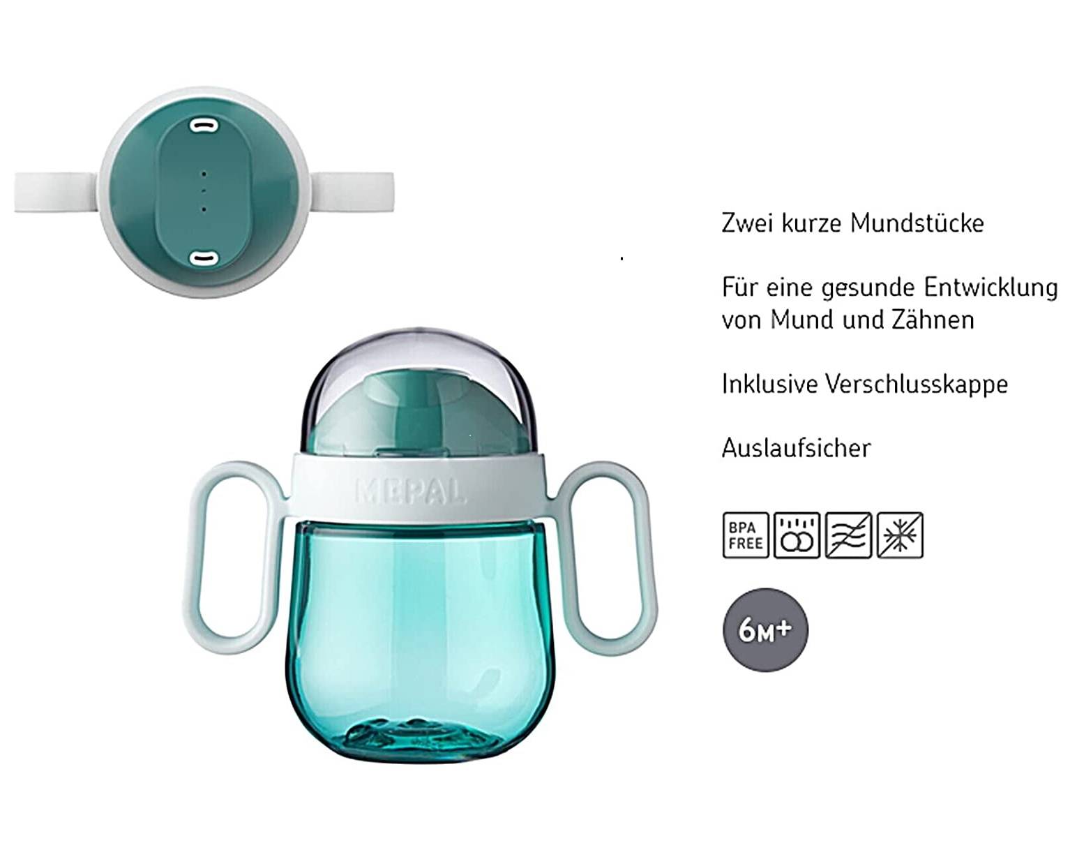 Mepal | Mio Set – 360° | Baby Trinklernbecher ab 6 Monate | auslaufsicher | Spülmaschinengeeignet & BPA frei | Sailors Bay