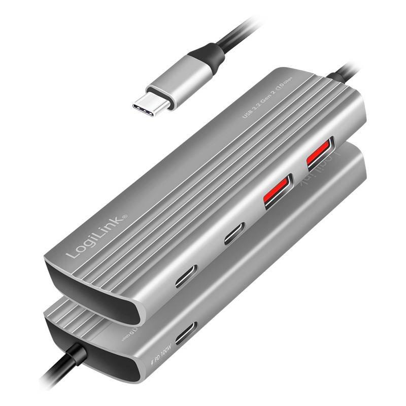 LogiLink USB 3.2 Ultra-Slim-Hub, 4-Port, 2x USB-A, 2x USB-C