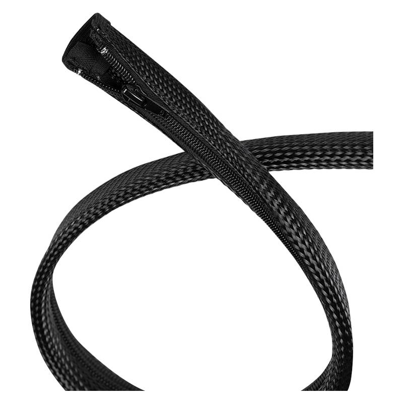 LogiLink Kabelschlauch 0.3 mm m. Reißverschluss 5 m schwarz Schutzschlauch